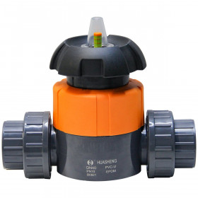 Мембранный вентиль d25 с маховиком, PN10 бар, PVC-U